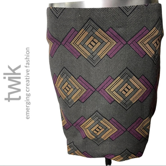 Twik Simons Cotton Blend Knit Skirt Print Skirt Size  Small - Picture 1 of 4